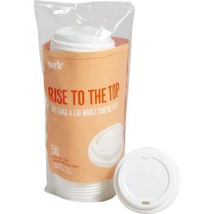 Perk™ Plastic Hot Cup Lid-10/12/16 Oz White 50Pcs
